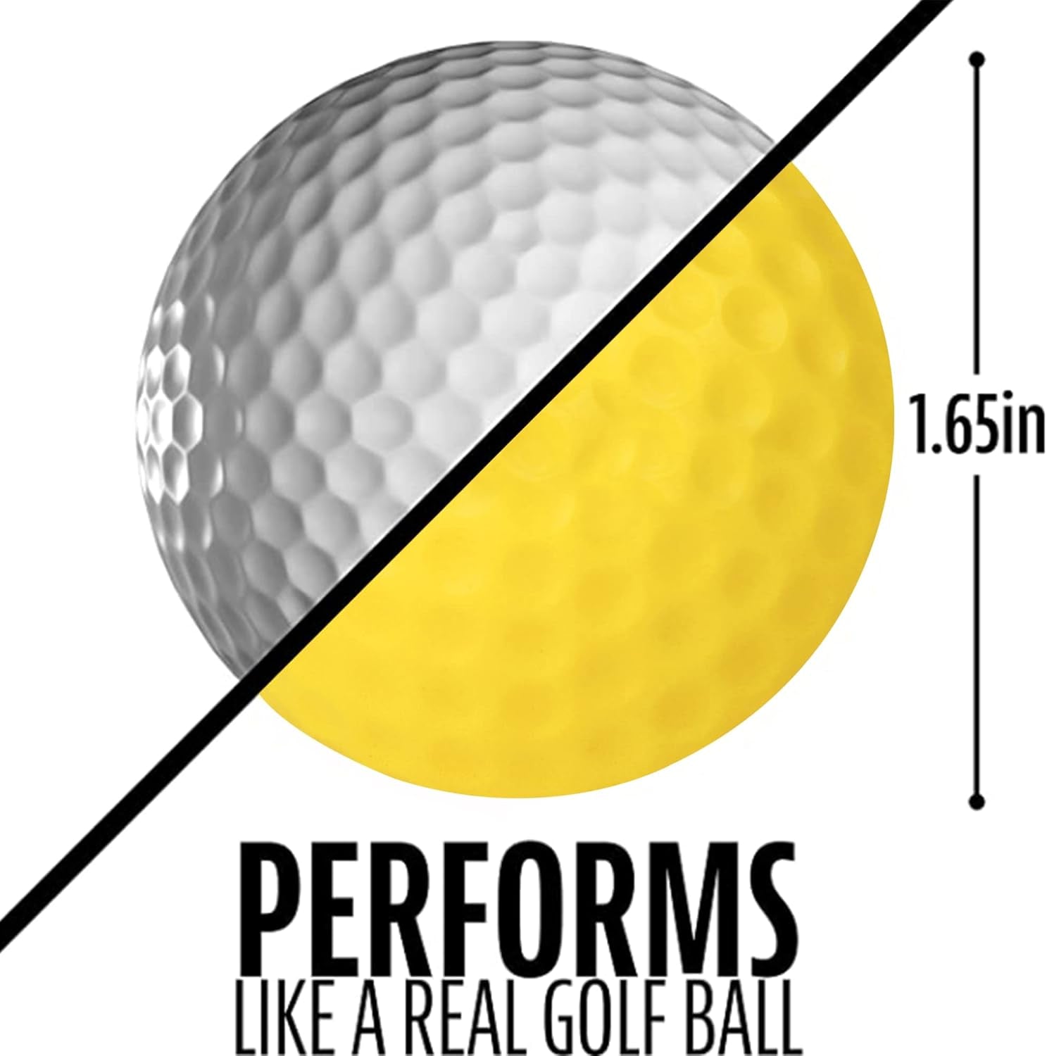 Practice Foam Golf Balls - 16 or 32 Pack | Limited Flight, True Spin and Feel Training Balls