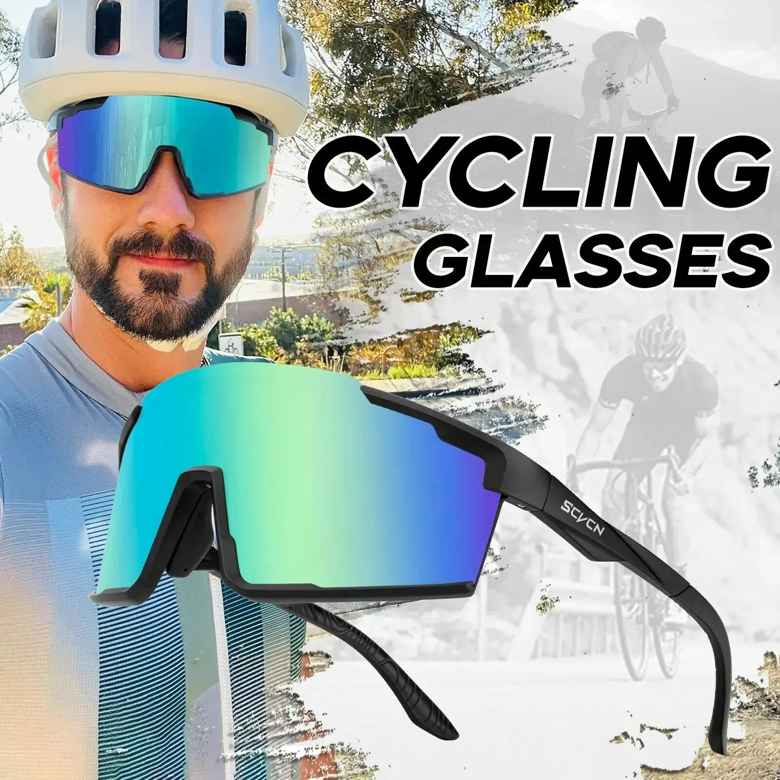 UV400 Sport Eyewear Mountain Bike Sport Cycling Glasses Outdoor Cycling Goggles Men Cycling Sunglasses MTB Sunglasses