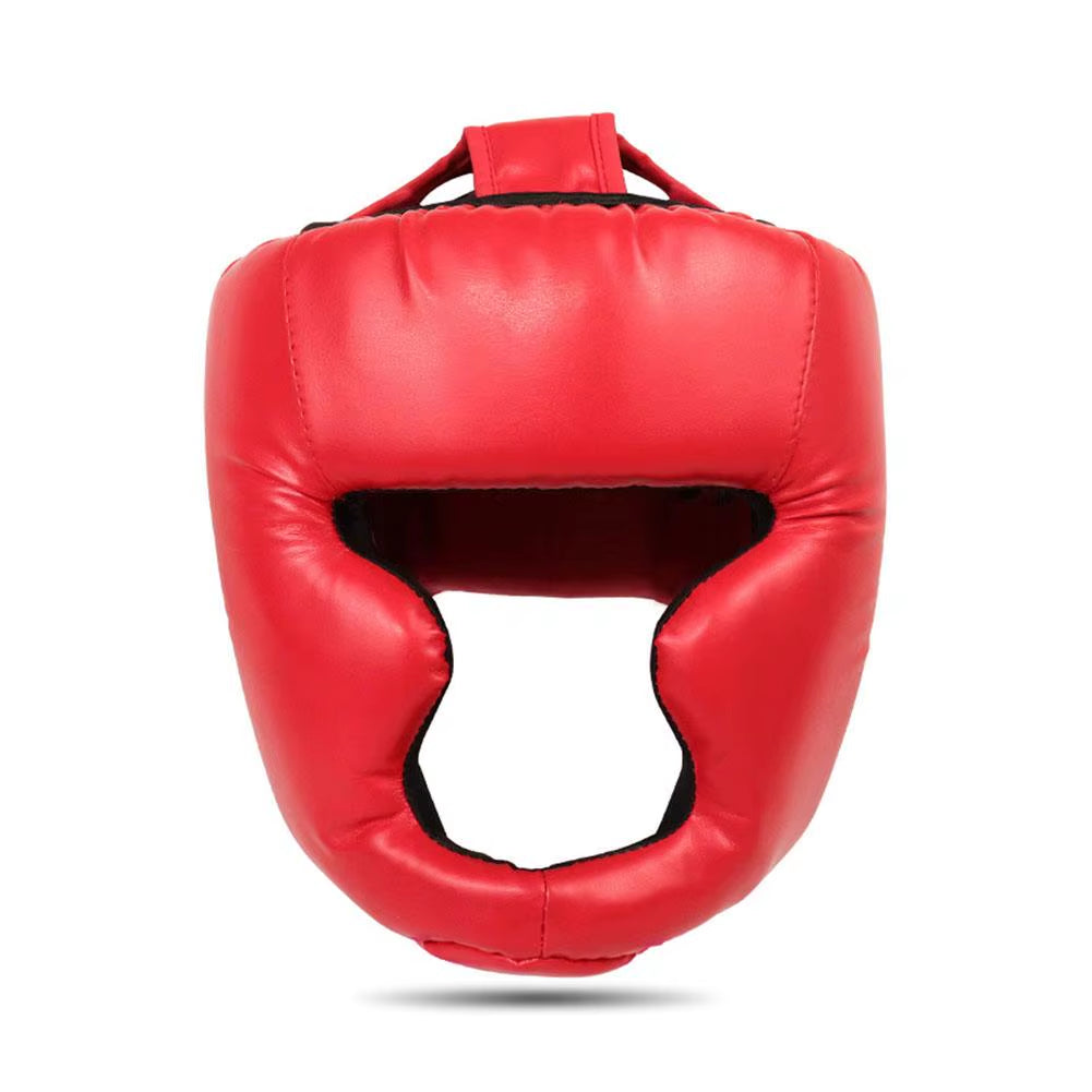 Full-Covered Pu Boxing Helmet Kids Adults Muay Thai Equipment Headgear Guard Training Taekwondo Head Boxing Sparring Gym A8Z5