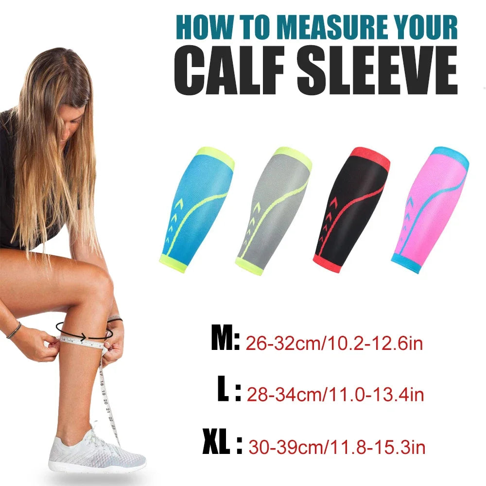 1Pcs Sports Compression Leg Sleeve Basketball Calf Support Running Antiskid Shin Guard Cycling Leg Warmers Sun UV Protection