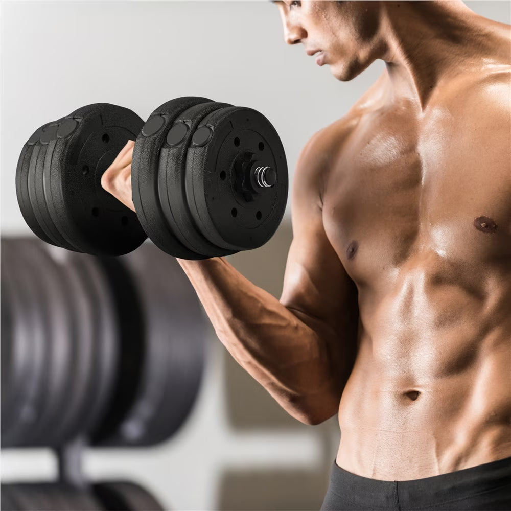 55Lb Adjustable Dumbbell Set for Home Gym, Black