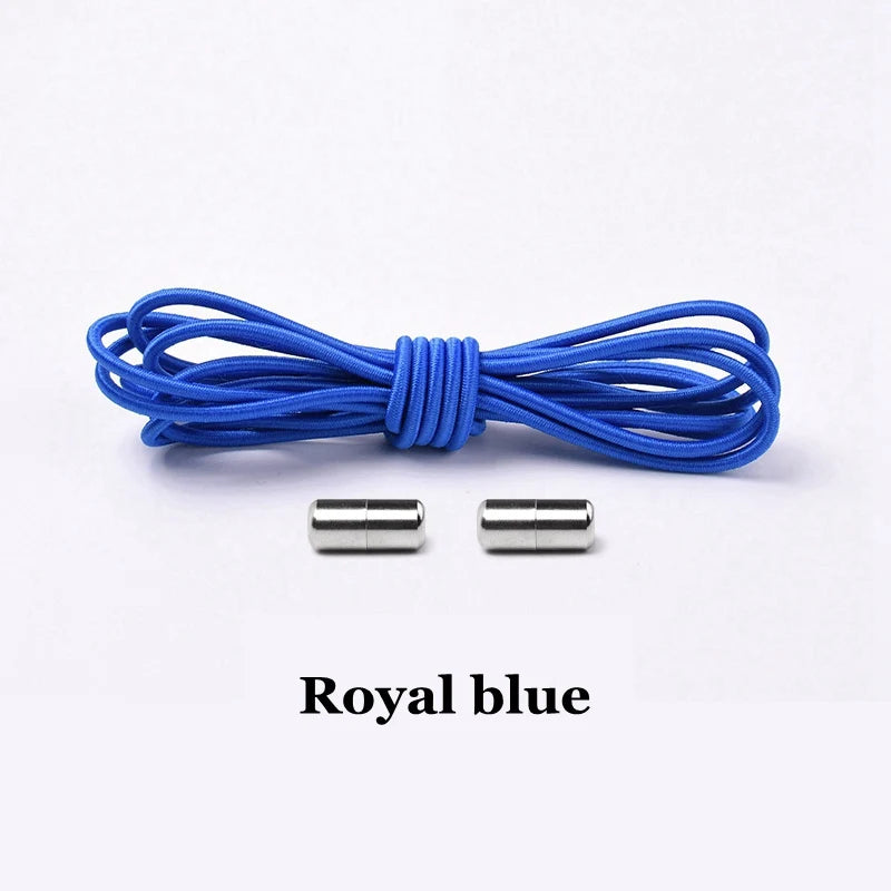 1Pair Elastic Shoelaces round No Tie Shoe Laces Sneakers Shoelace Kids Adult Elastic Laces One Size Fits All Shoes Dropshipping