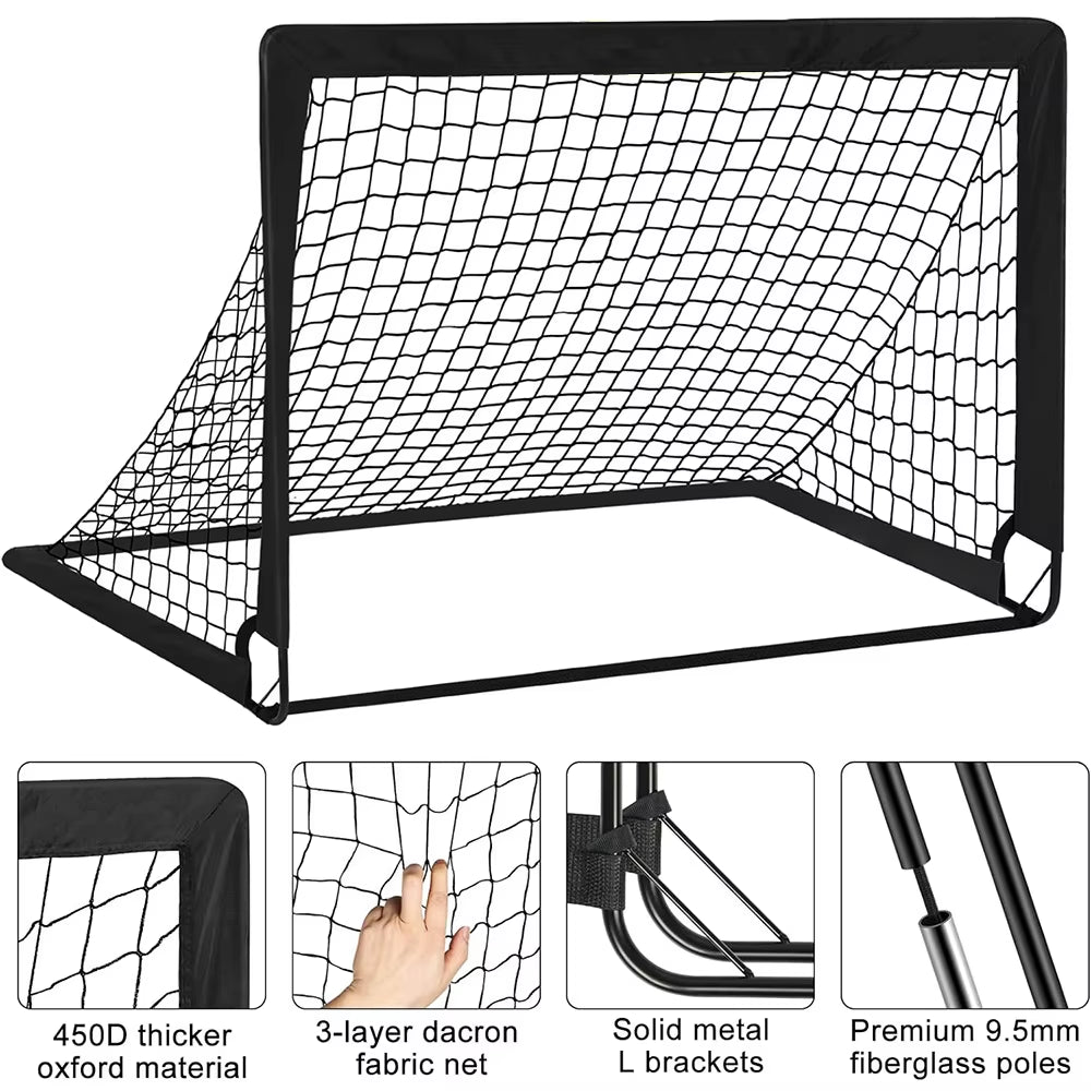 Soccer Goals for Backyard Set 2Pcs Portable Training Football Net Indoor and Outdoor Children’S Football Match Door Frame