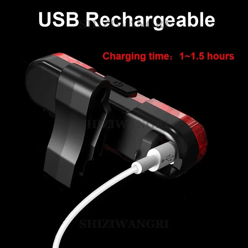 MTB Bike Front Lights USB LED Rechargeable Waterproof Mountain Bike Headlight Bicycle Safety Warning Light Cycling Accessories
