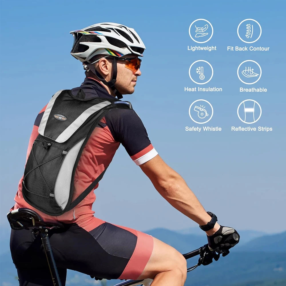 1Pcs Hydration Pack Lightweight Insulation Water Rucksack Backpack Bladder Bag Cycling Bicycle Bike/Hiking Climbing Pouch