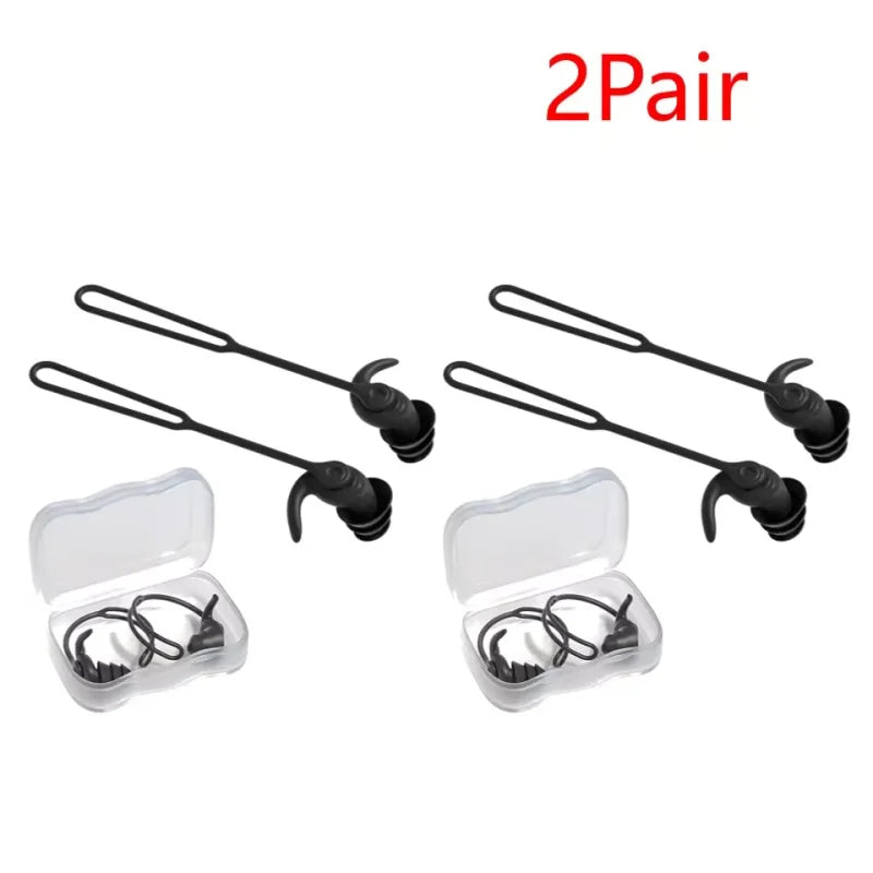 1Pair/2Pair Swim Ear Plugs Silicone Waterproof Anti-Noise Pool Accessories Swimmingearplugs Water Sports Swim Swimming Ear Plugs