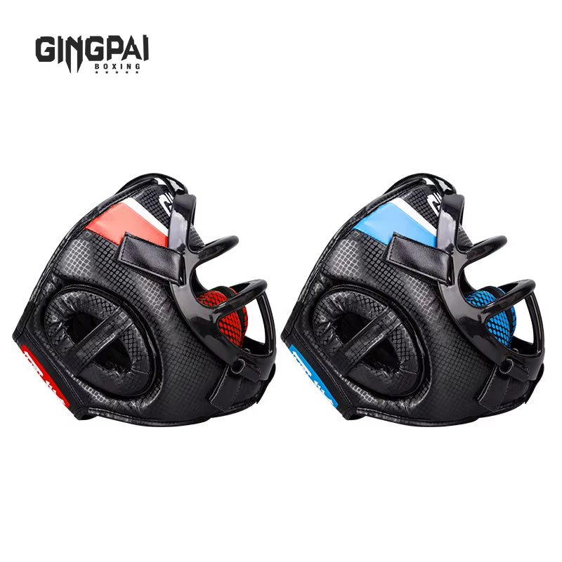 Muay Thai Martial Taekwondo W/Mask Kids/Adults Headgear Muay Sparring Equipment Protector New Training Head Arts Boxing Helmet