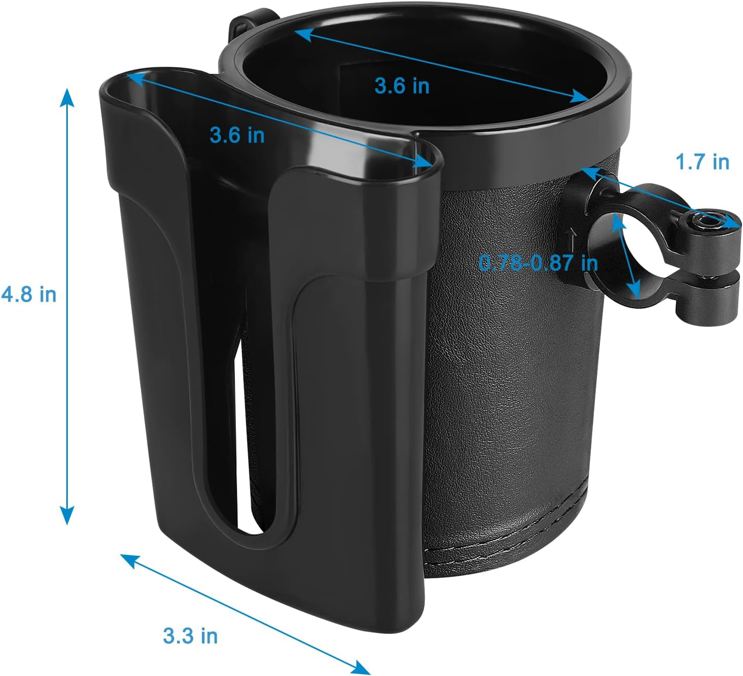 3-In-1 Bike Cup Holder with Cell Phone Keys Holder, Bike Water Bottle Holders, U