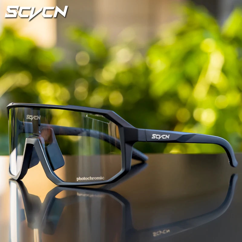 Photochromic Cycling Glasses UV400 Cycling Sunglasses Outdoor Bicycle Sunglasses Bike Goggles Sports MTB Ride Eyewear
