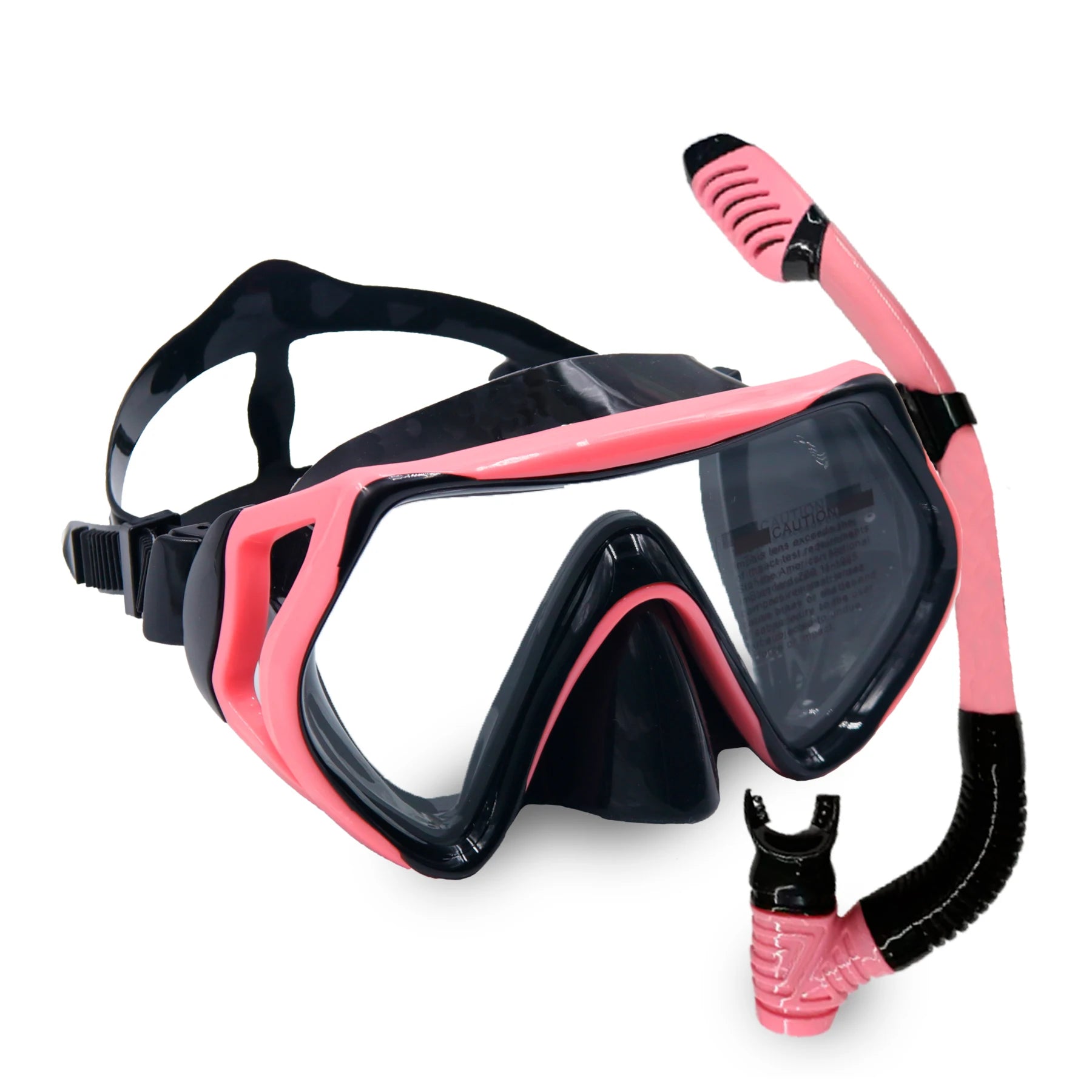 Diving Snorkeling Mask Set for Kids Swimming Mask Child Free Diving Snorkel Mask Anti-Fog Swim Goggles with Nose Cover Big Frame