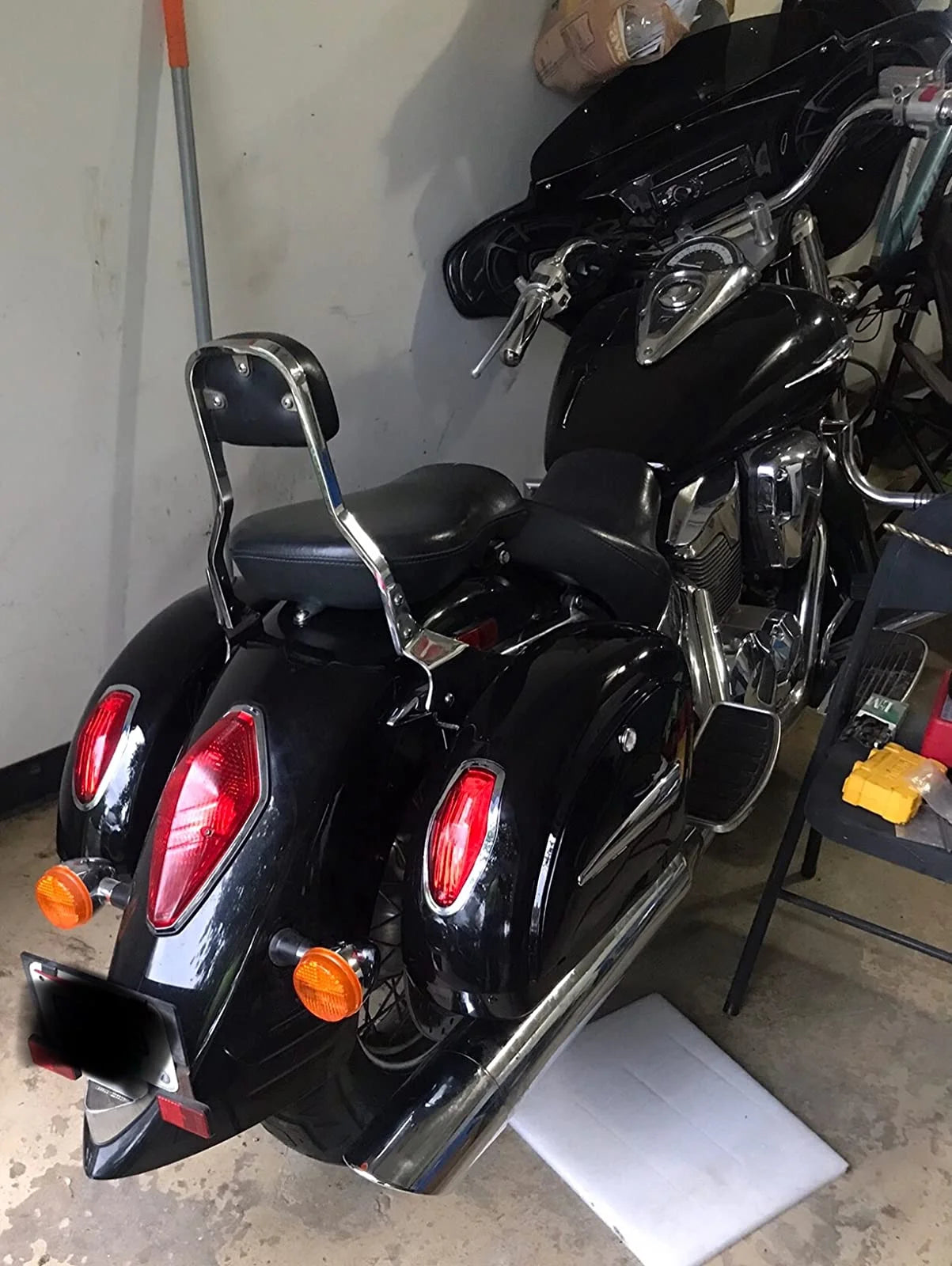 Universal Motorcycle Saddle Bags W/ Lights & Locks Fit Motorcycle Crusier Honda Yamaha Harley Suzuki Kawasaki