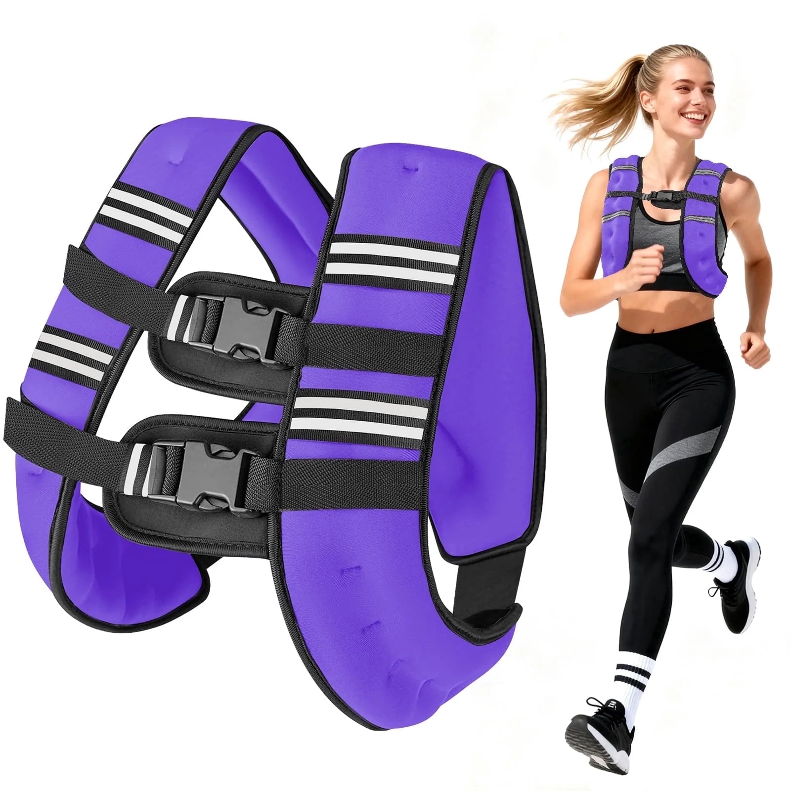 Weighted Vest Pink 12 Lb Weight Vest for Woman Men Sport Weighted Vest with Reflective Stripe Adjustable Buckle Straps Mesh Pocket for Strength Training Running