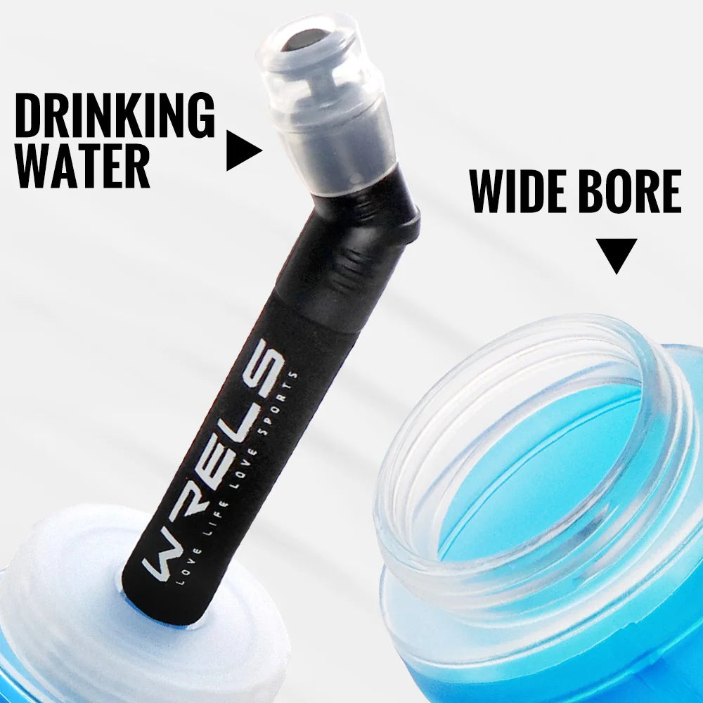 TPU Collapsible Soft Water Bottle for Hydration Pack Soft Flask Folding Water Bottles Bpa-Free Sports Running Bottles