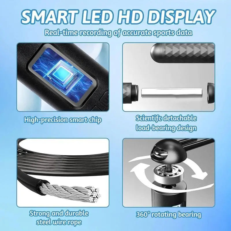 Smart Gravity Ball Jump Rope - Cordless Skipping with Digital Counter, Adjustable Weight for Home/Gym Workouts,Parent-Child Interaction, Valentine&