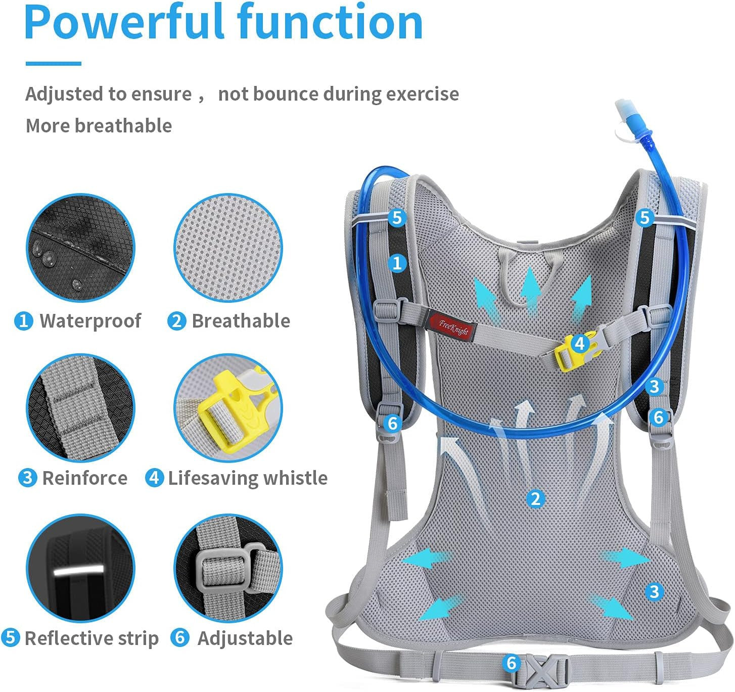 Hydration Backpack,Water Backpack with 2L Water Bladder Running,Water Backpack for Hiking,Cycling Backpacks,Running Backpack