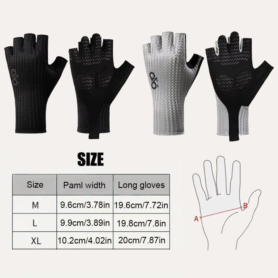Summer Breathable Half Finger Cycling Gloves Ultralight Road Bike Gloves Anti-Slip Silicone Pad Cooling Sport Gear