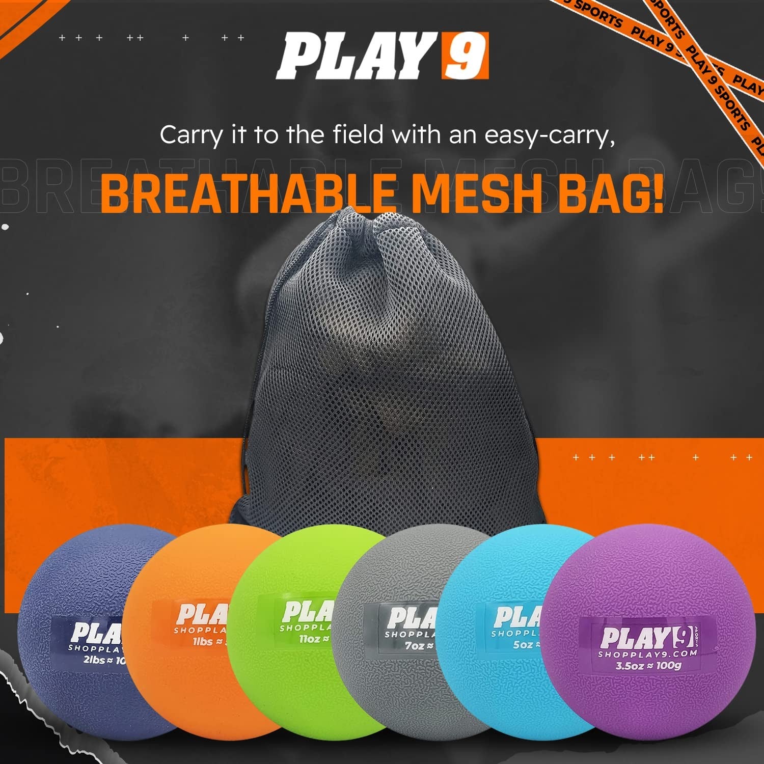 Weighted Baseball Training Balls Set of 6 Plyo Balls for Skill Development
