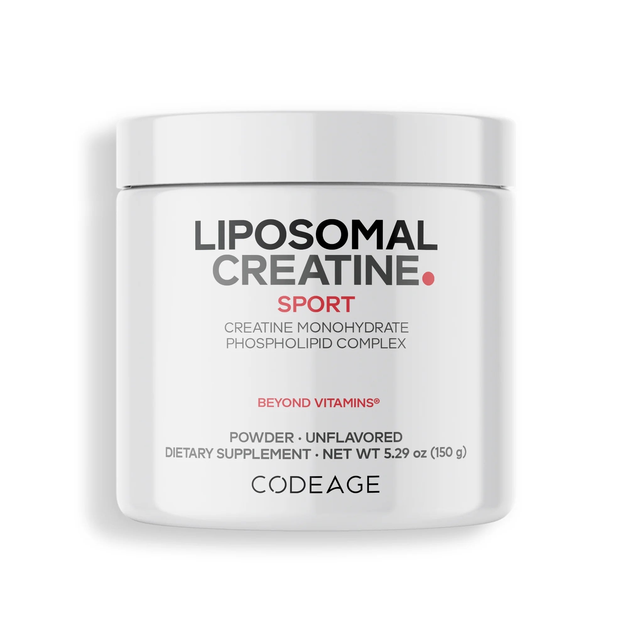 Liposomal Creatine Monohydrate Powder Supplement, Unflavored, 1-Month Supply, 30 Servings