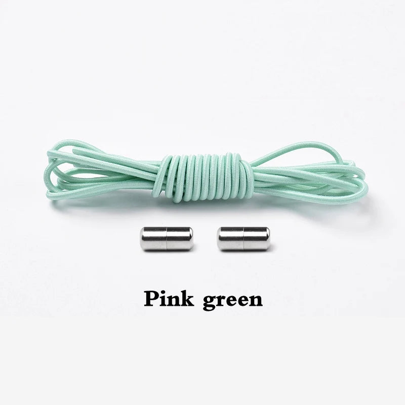 1Pair Elastic Shoelaces round No Tie Shoe Laces Sneakers Shoelace Kids Adult Elastic Laces One Size Fits All Shoes Dropshipping
