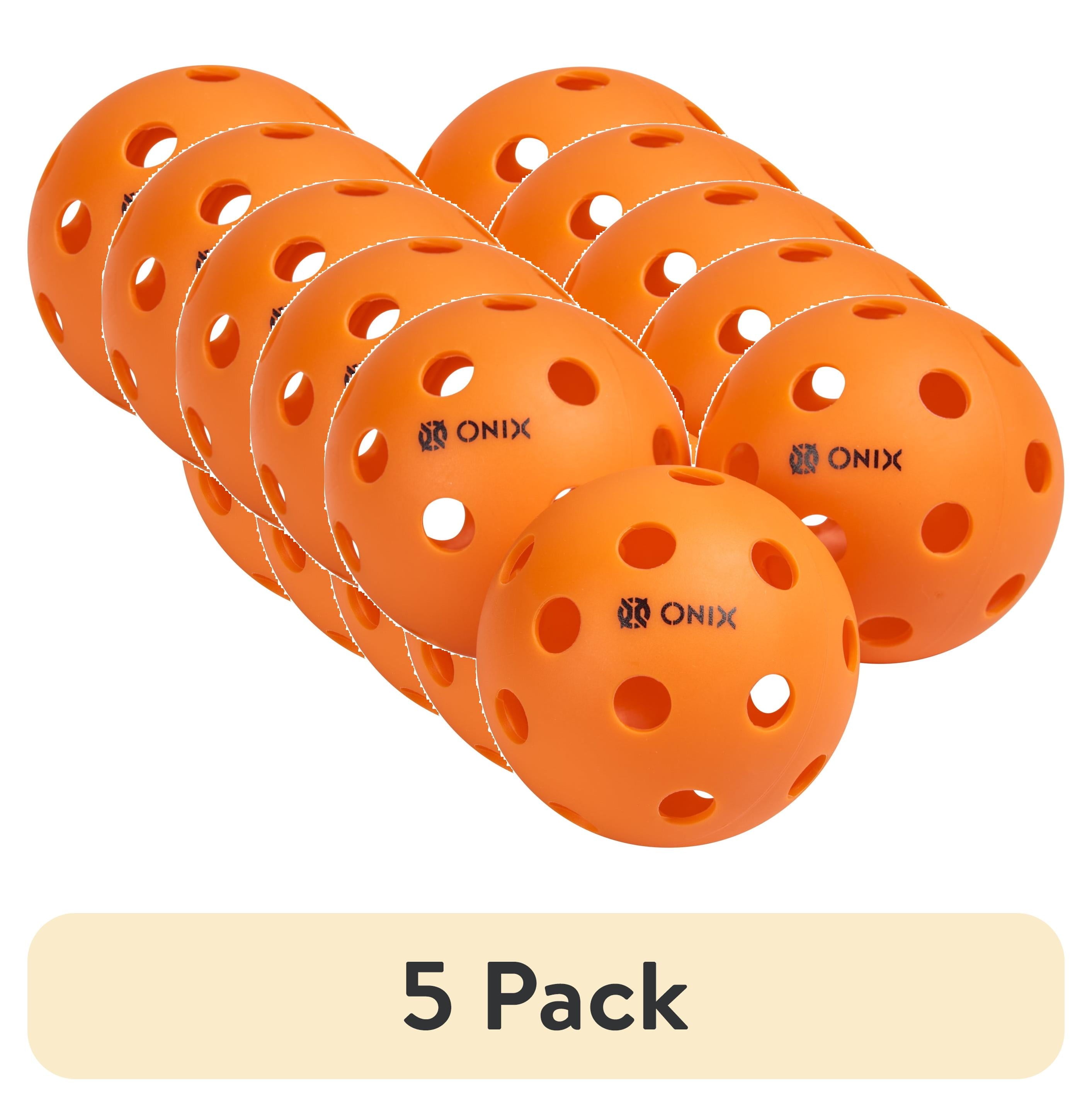 (5 Pack) Recruit by Pickleball Pure Indoor Balls (Orange, 3-Pack), New, 2.5 Lb