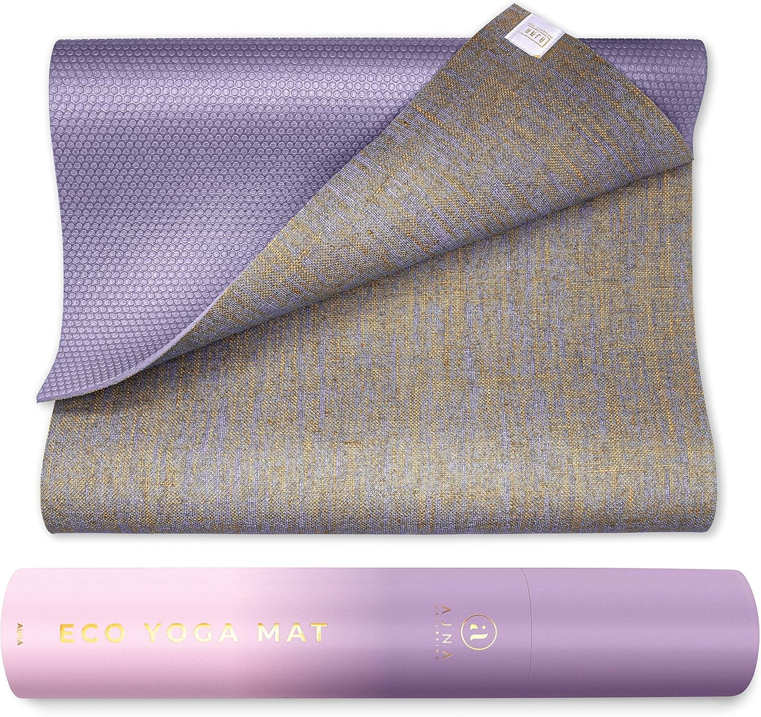 Organic Yoga Mat - Natural Jute Yoga Mats - Large Non Slip Eco Friendly Yoga Mats with Carrying Strap - Reversible Jute per - Extra Long Yoga Mat 72 Inch - 5Mm - All Types of Yoga - Vegan