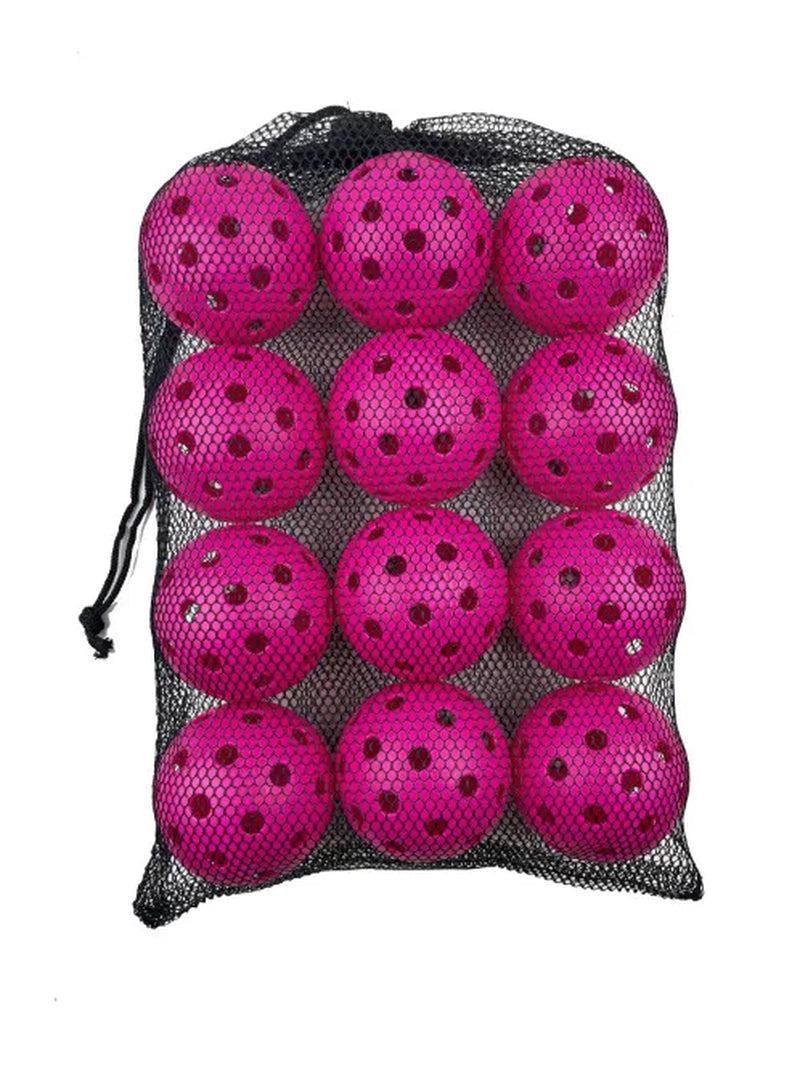 12Pcs Pickleball 74MM Durable 40 Holes Outdoor Pickleballs 26G Outdoor for Competition Pickleball Packs of Pickleballs