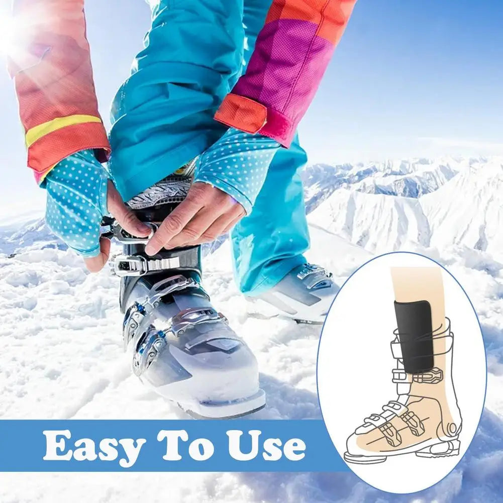 Ski Shin Pads - Cushioned Inserts for Ski Boots, Protective Shin Guards for Skiing & Snowboarding, Comfortable Shock Absorption
