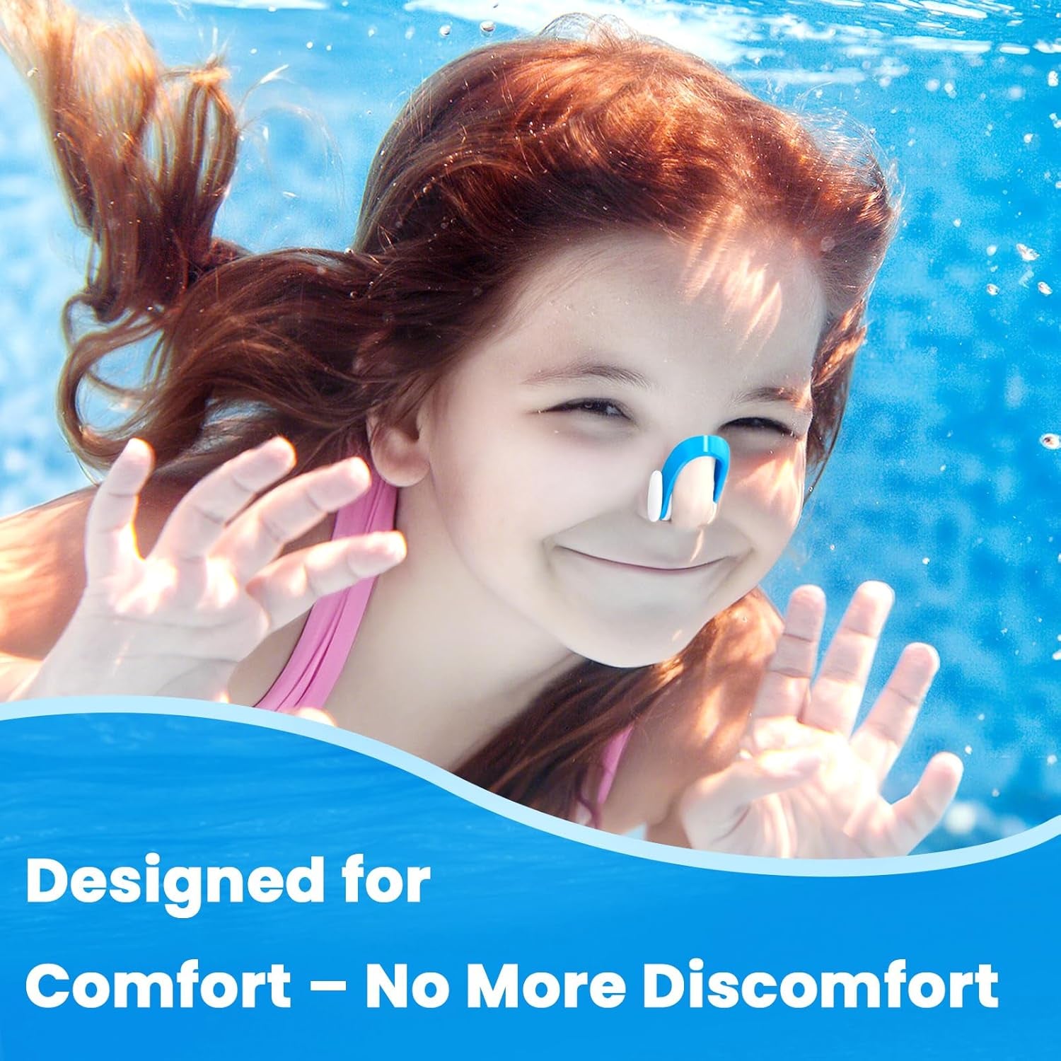 Swimming Nose Clip - 10 Packs Silicone Swim Nose Plugs for Kids (Age 7+) and Adu