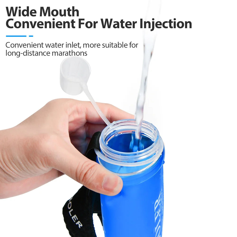 Ultra Lightweight Foldable Wristband 500Ml Water Bottle Outdoor Sports Water Bag Running Fixed anti Slip TPU Soft Water Bottle
