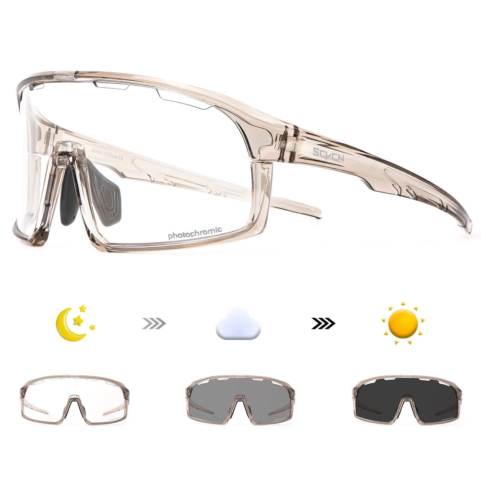 Photochromic Cycling Glasses Outdoor Sports Running Sunglasses Women UV400 Bicycle Goggles Men MBT Cycling Sunglasses