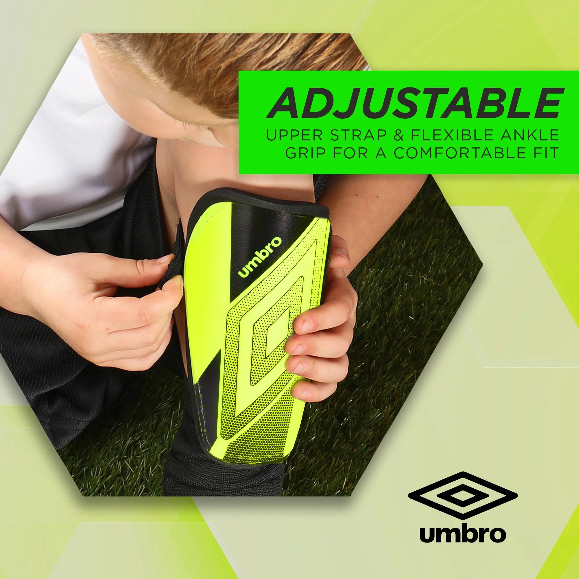 Ceramica Peewee Stirrup Soccer Shin Guards for Kids, Bright Yellow