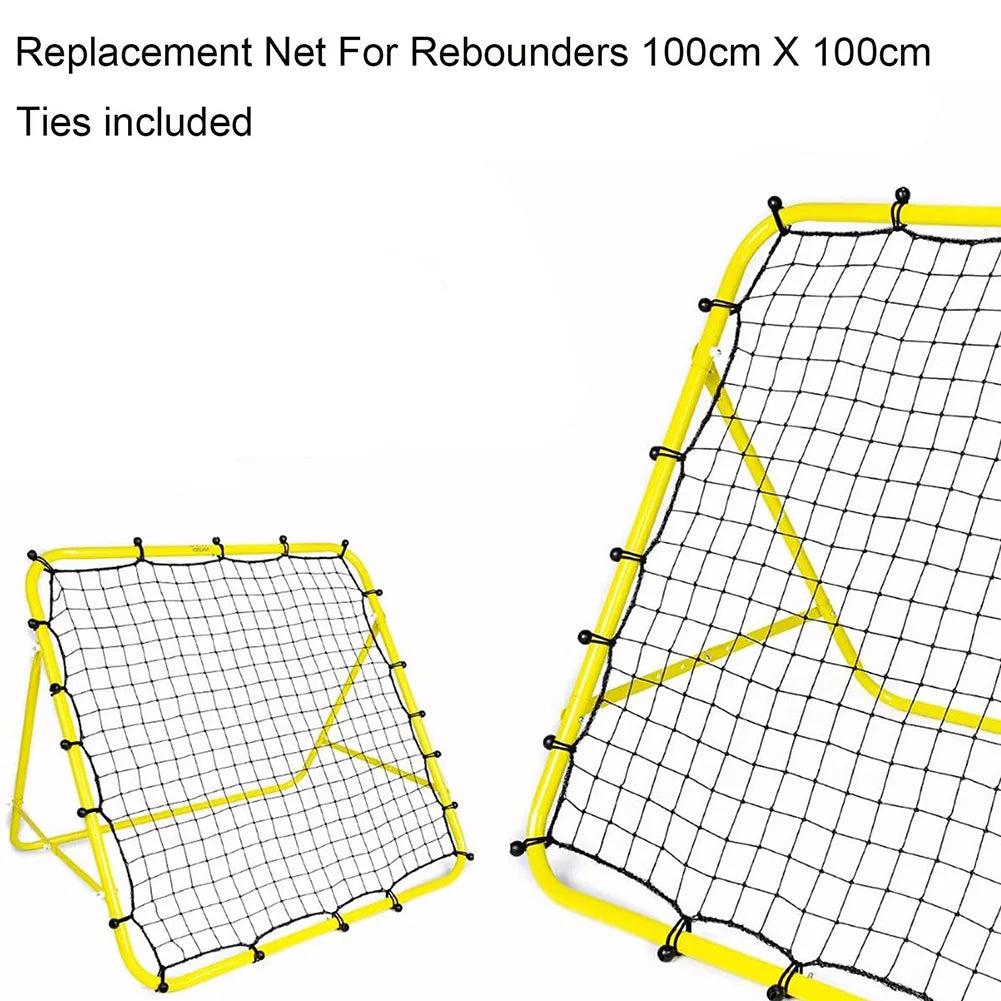 Soccer Rebounder Net with 20 Elastic Ropes Kickback Football Practice Net Target Goal Rebound Net Beginner Training Aid
