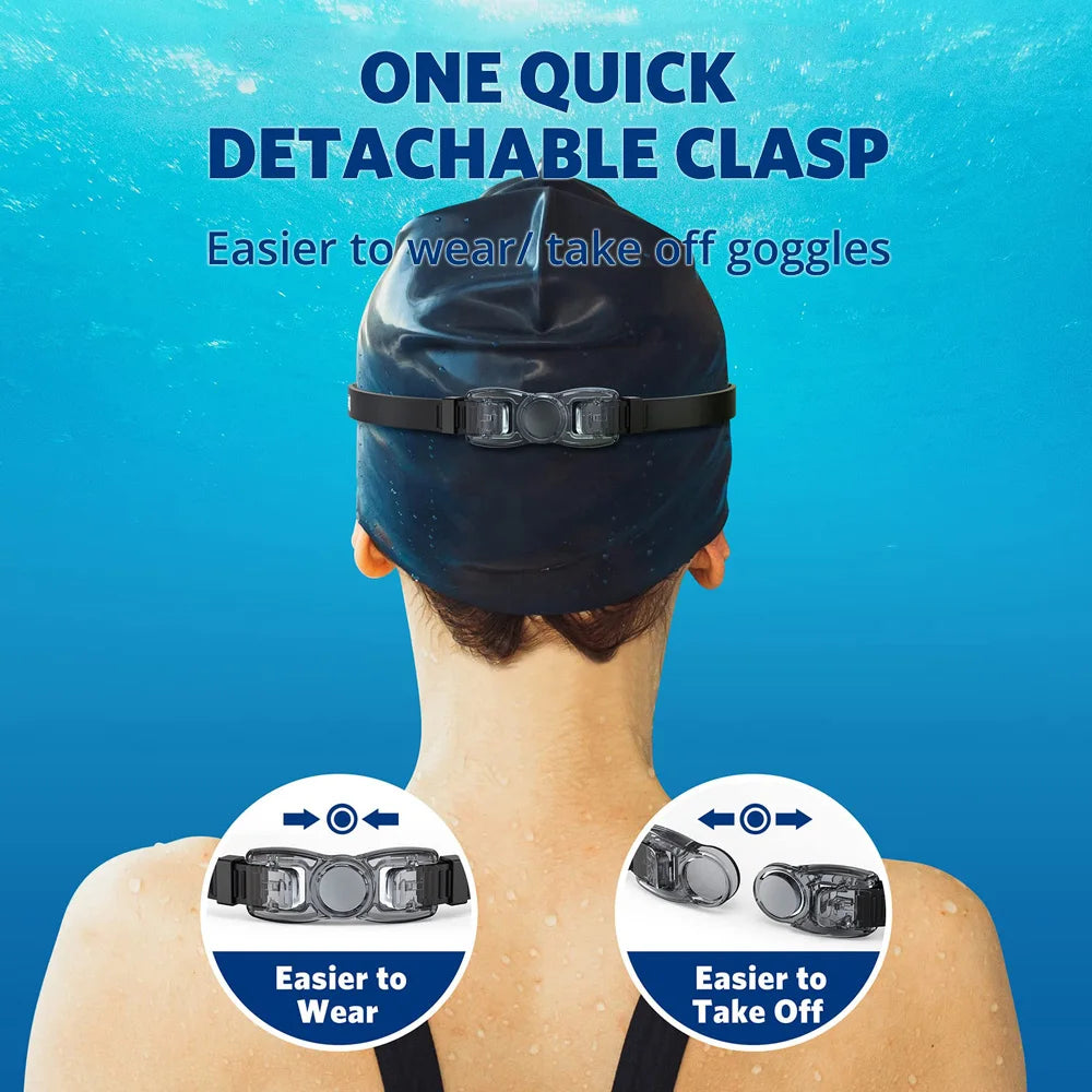 Swimming Goggles Professional Waterproof Swim Eyewear Glasses Anti-Fog 100% UV Protection No Leaking for Adult Men Women Youth