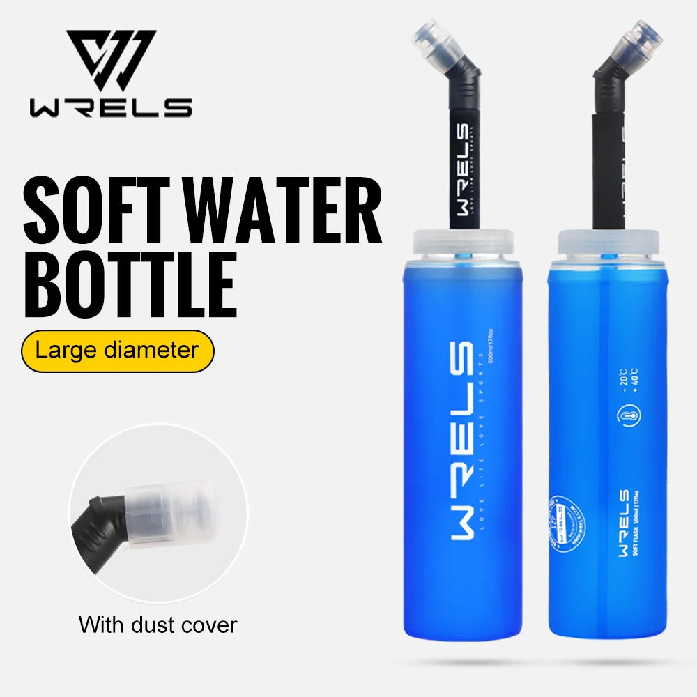 TPU Collapsible Soft Water Bottle for Hydration Pack Soft Flask Folding Water Bottles Bpa-Free Sports Running Bottles