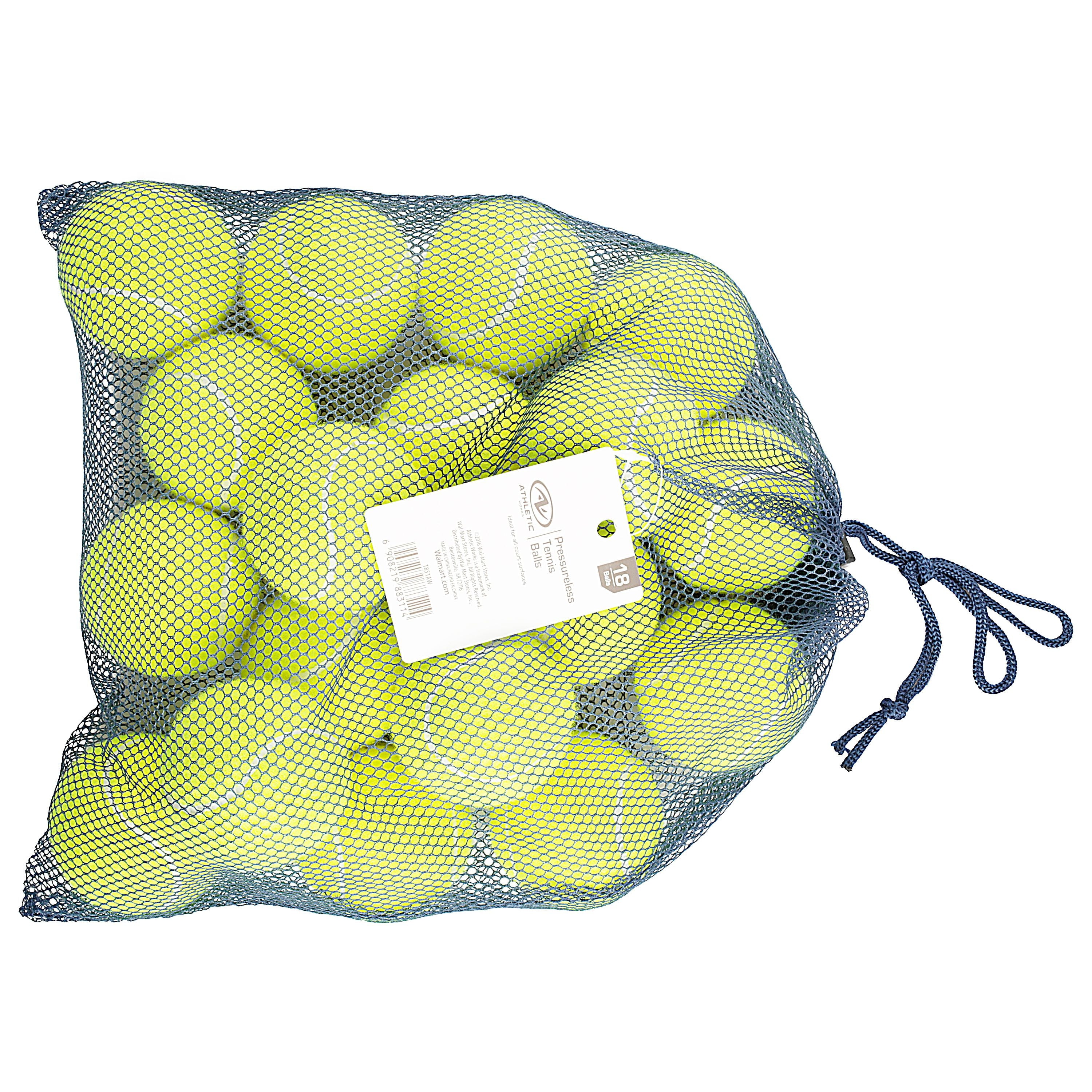 Pressureless Tennis Balls, 18-Pack, Training & Dog Play
