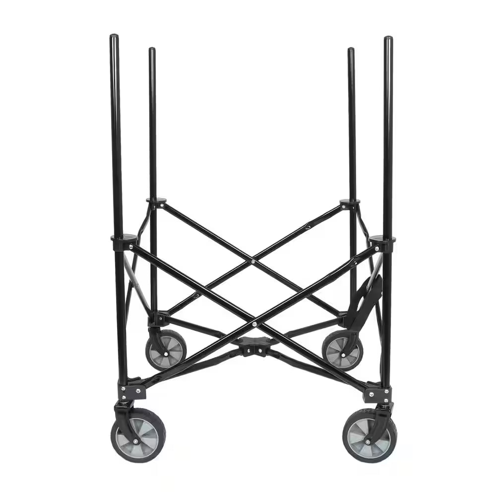 Steel 4-Wheeled Equipment Organizer Rolling Ball Storage Cart in Blue and Gray
