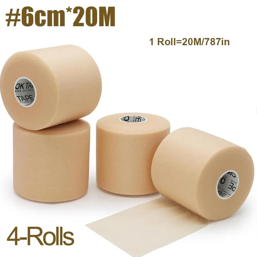 4 Rolls OK TAPE Pre Wrap Athletic Tape Foam,Underwrap Tape Sports Foam,Underwrap Bandage Athletic for Ankle Wrists Knees Sports