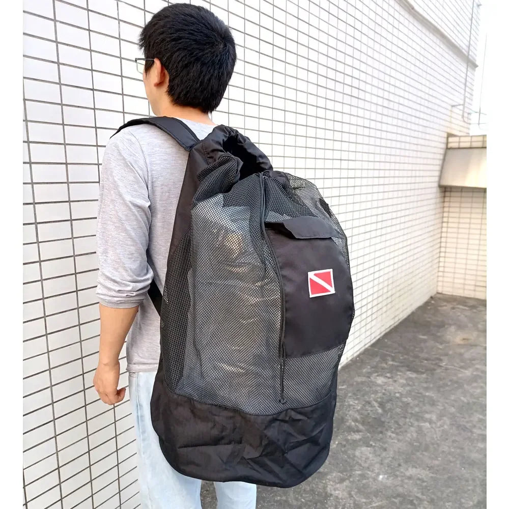 Scuba Diving Snorkeling Mesh Backpack Dive Gear Dry Bag Sack Pack Beach Fin Snorkel Fins Mask Mesh Sack Holder Diving Bags