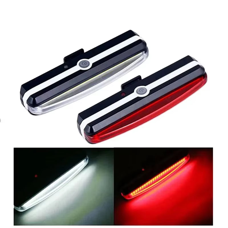 Bike Light COB Front Rear Bicycle Lights LED Rechargeable Mountain Road Bicycle Lamp MTB Tail Light Cycling Flashlight