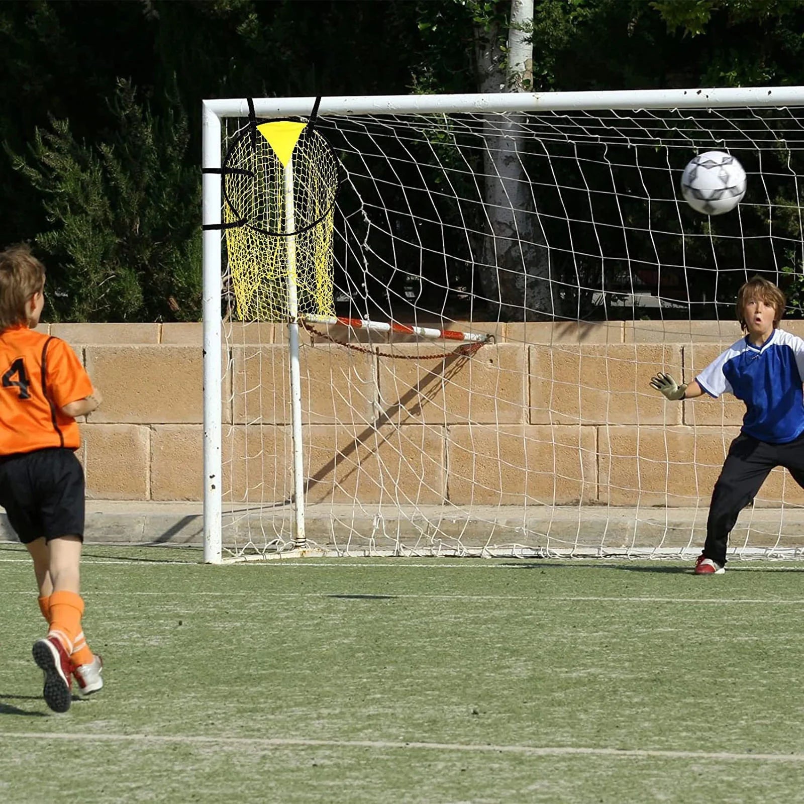 Soccer Top Bins Net,Football Goal Net,Easy Attach,Adjustable,For Kid,Training,Improve Shoot Accuracy,Foldable,Visible Score,No Shifting