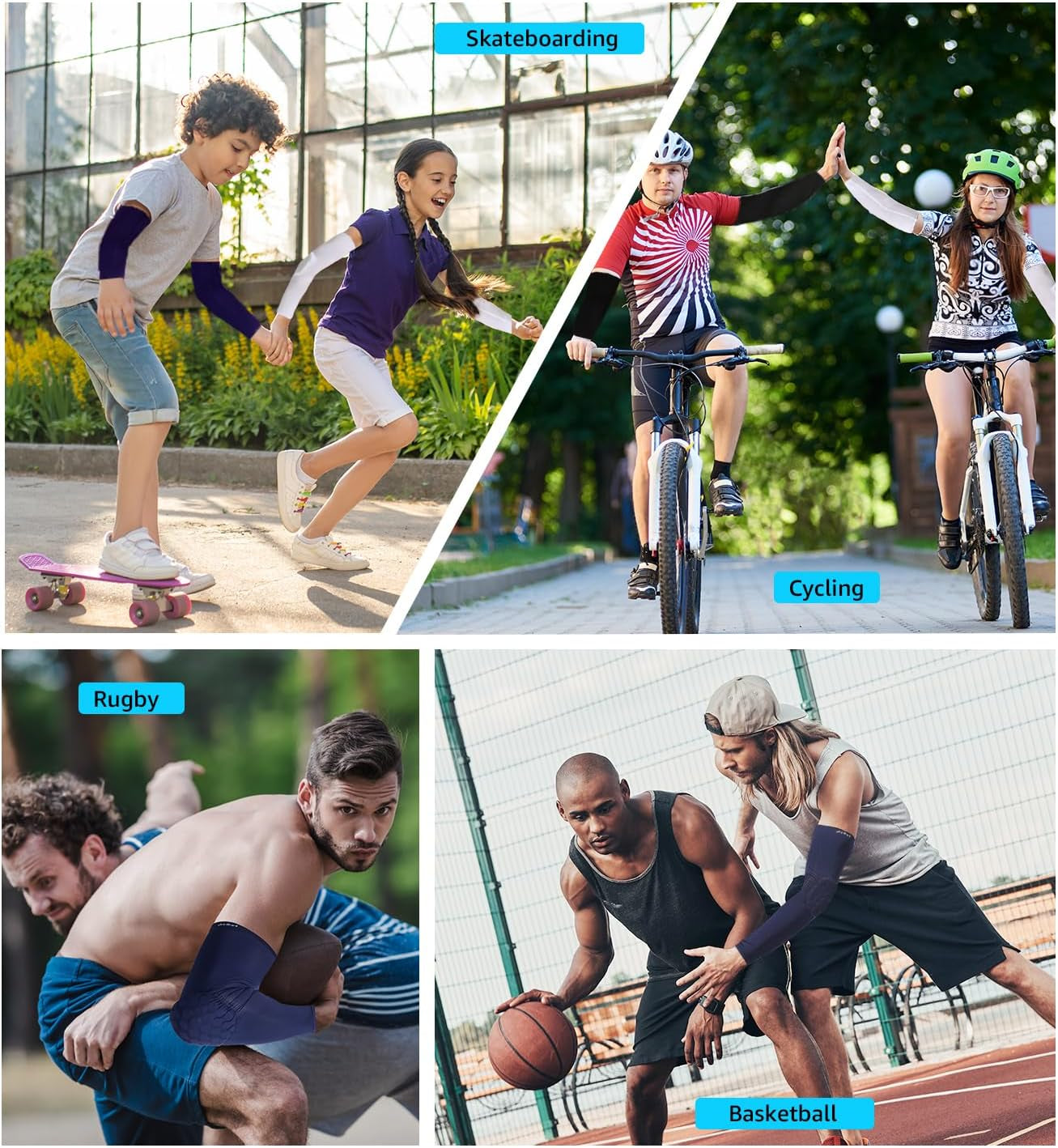 Elbow Pads Elbow Brace, Basketball Shooter Sleeves Arm Compression Sleeve Collision Avoidance Elbow Pad for Cycling Football Volleyball Baseball, Youth Adult Women Men ((Pair) Black, L)