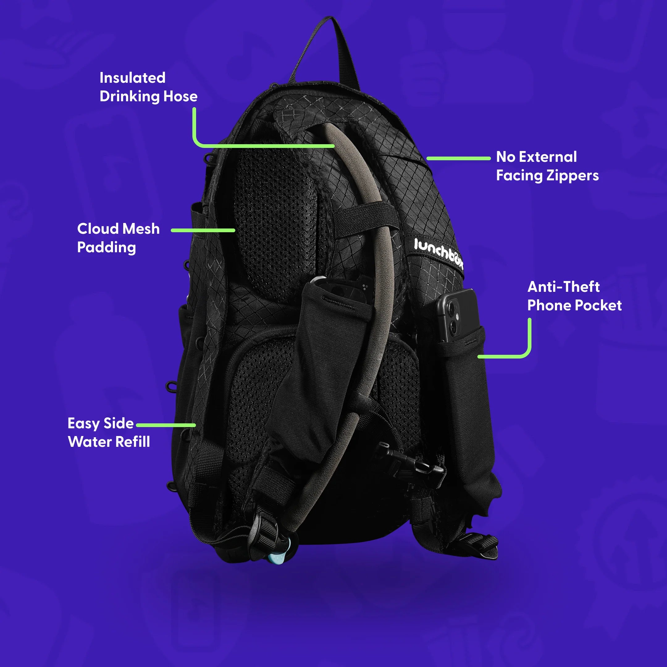 Lunchbox Hydration Pack (Cloud Mesh)