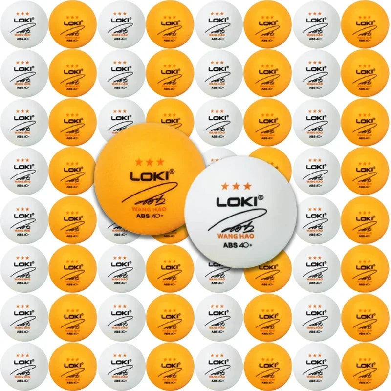 50/100PCS Table Tennis Balls 3 Star 40+ New ABS Plastic Material Ping Pong Balls with Seam Club Training Ping Pong Balls