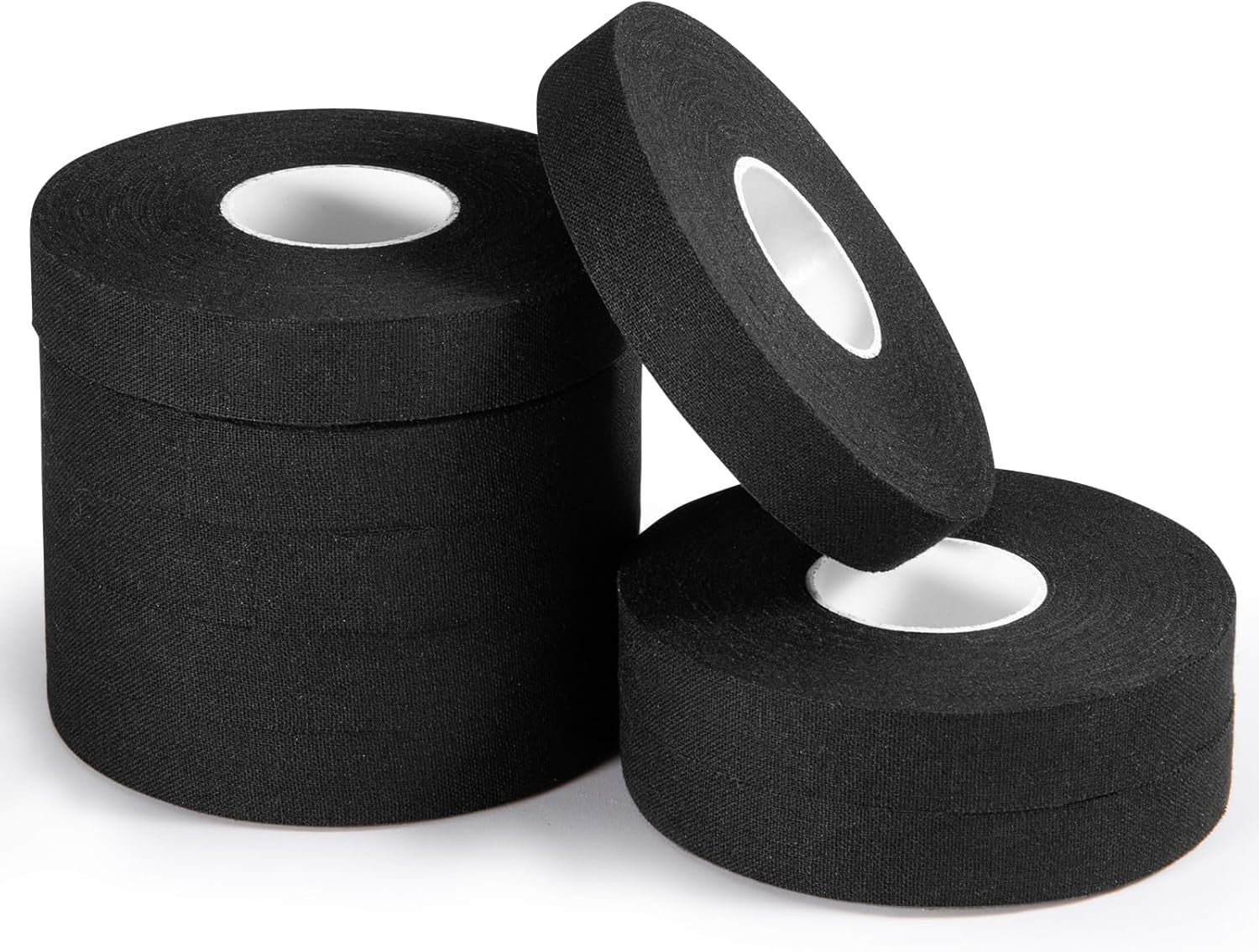 Pro Finger Tape 8 Pack - 0.5” X 45 Ft Black Athletic Sports Tape for Rock Cli...