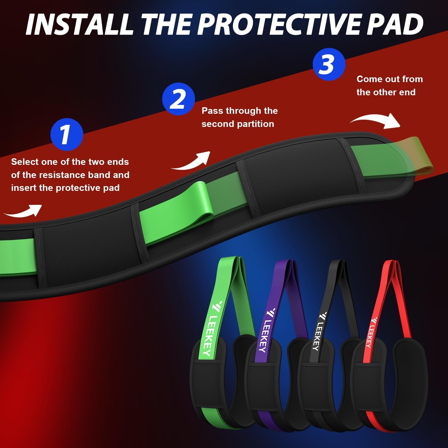 Rubber Resistance Bands ,Muit Leves Exercise Bands with Door Anchor,Pull up Assistance Bands for Men and Women- Strength Bands for Fitness Training, Physical Therapy,Home Gym Workouts