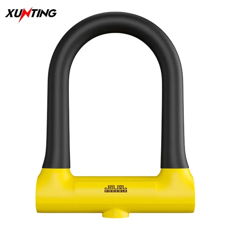 XUNTING Bicycle U-Shaped Lock Safety Lock for Bicycle Accessories for Motorcycle Electric Scooter Mountain and Road Bike Lock