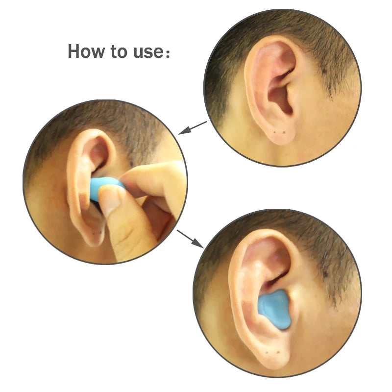 Anti Noise Silicone Earplugs Waterproof Swimming Ear Plugs for Sleeping Diving Surf Soft Comfort Natation Swimming Ear Protector