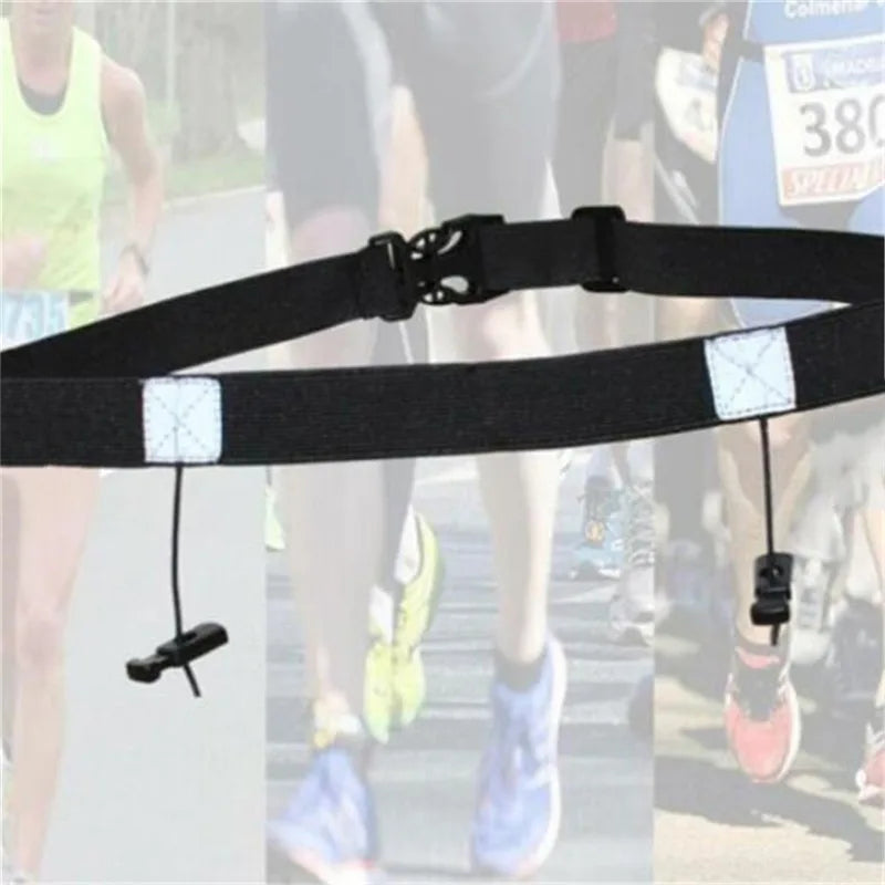 Running Race Number Belt Waist Pack Bib Holder for Triathlon Marathon Cycling Motor with 6 Gel Loops Fitness Sport Accessories