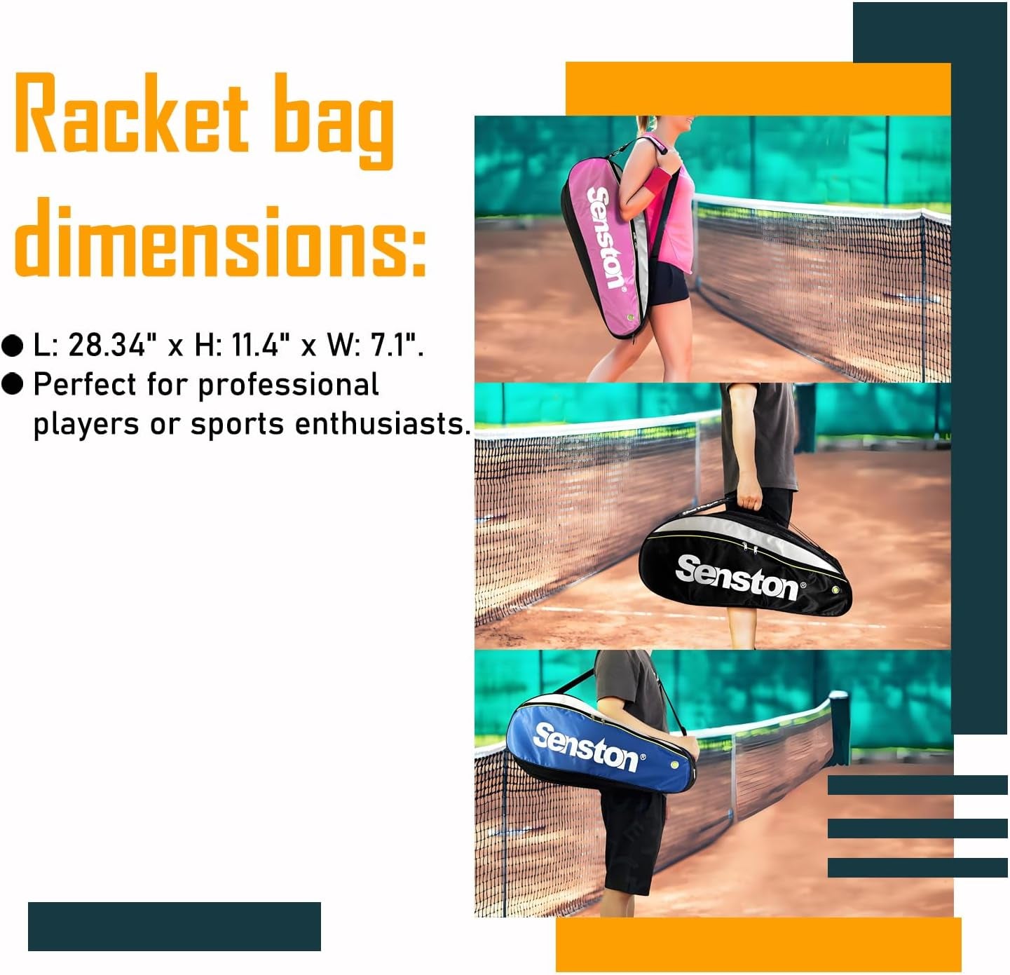Tennis/Badminton Racket Bag,Single Shoulder Racket Bag Racquet Bag,Waterproof and Dustproof.
