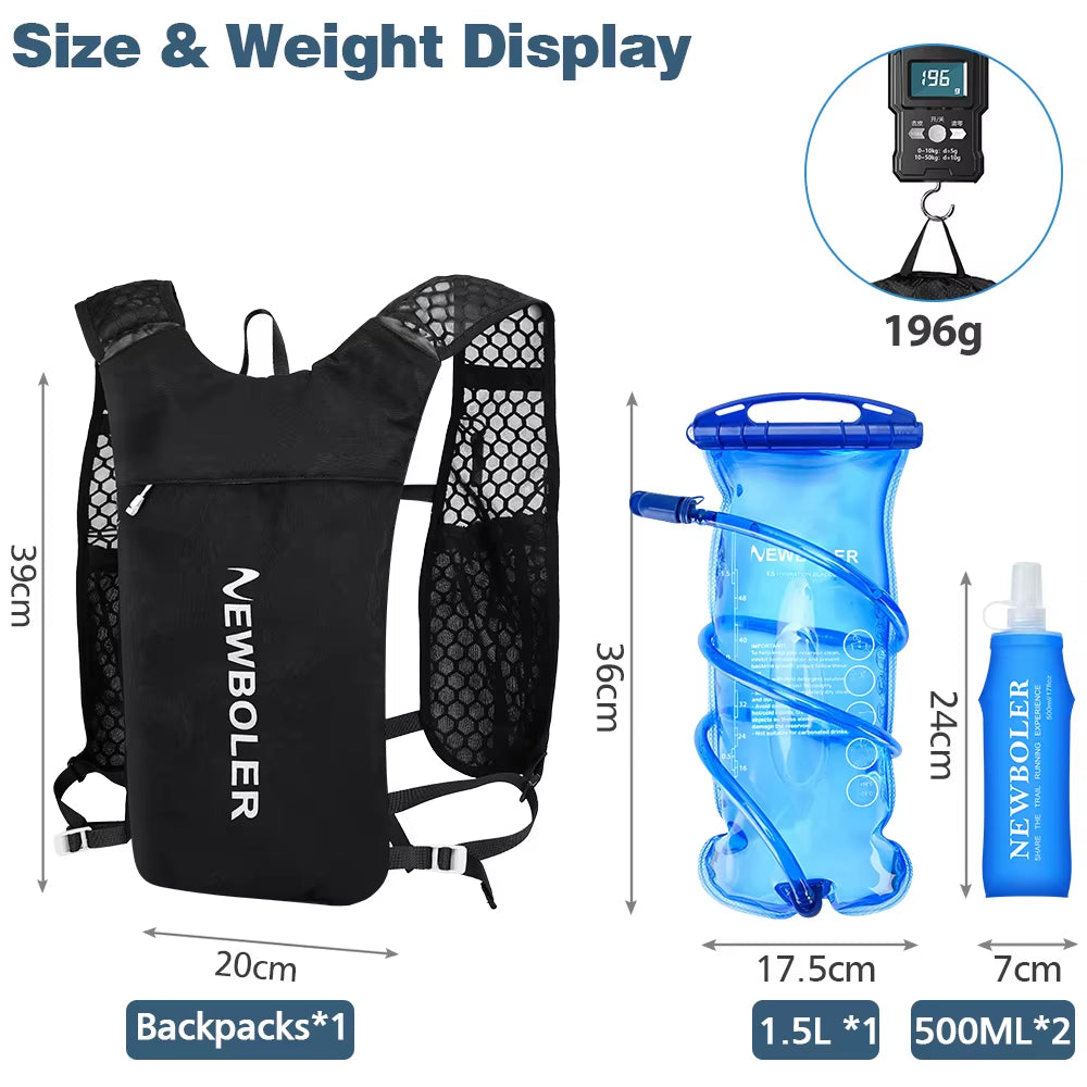 Breathable Hydration Vest Trail Running Backpacks Lightweight Cycling Run Jogging Marathon Backpack Riding Climbing Bag
